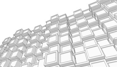 Gelecekçi şehir gökdelenleri arka plan, vektör illüstrasyonu