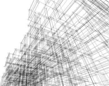 Gelecekçi şehir gökdelenleri arka plan, vektör illüstrasyonu