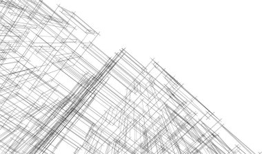 Gelecekçi şehir gökdelenleri arka plan, vektör illüstrasyonu