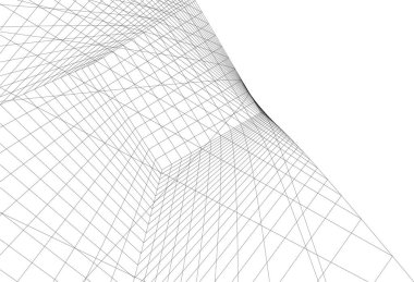 Gelecekçi şehir gökdelenleri arka plan, vektör illüstrasyonu