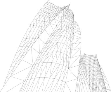 Soyut fütüristik arka plan, bir iş için modern grafik tasarımı, duvar kağıdı gökdelenleri tasarımı, dijital vektör illüstrasyonu. soyut mimari duvar kağıdı