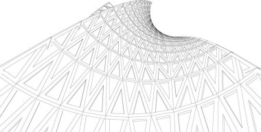 Soyut fütüristik arka plan, bir iş için modern grafik tasarımı, duvar kağıdı gökdelenleri tasarımı, dijital vektör illüstrasyonu. soyut mimari duvar kağıdı