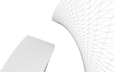 Soyut fütüristik arka plan, bir iş için modern grafik tasarımı, duvar kağıdı gökdelenleri tasarımı, dijital vektör illüstrasyonu. soyut mimari duvar kağıdı