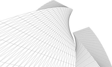 Soyut fütüristik arka plan, bir iş için modern grafik tasarımı, duvar kağıdı gökdelenleri tasarımı, dijital vektör illüstrasyonu. soyut mimari duvar kağıdı