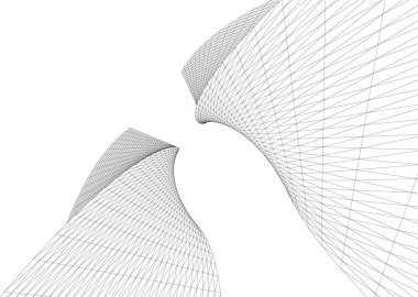Soyut fütüristik arka plan, bir iş için modern grafik tasarımı, duvar kağıdı gökdelenleri tasarımı, dijital vektör illüstrasyonu. soyut mimari duvar kağıdı