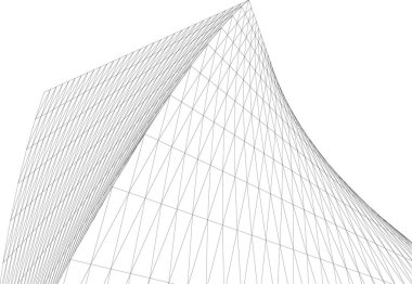 Soyut fütüristik arka plan, bir iş için modern grafik tasarımı, duvar kağıdı gökdelenleri tasarımı, dijital vektör illüstrasyonu. soyut mimari duvar kağıdı