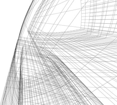 Soyut fütüristik arka plan, bir iş için modern grafik tasarımı, duvar kağıdı gökdelenleri tasarımı, dijital vektör illüstrasyonu. soyut mimari duvar kağıdı