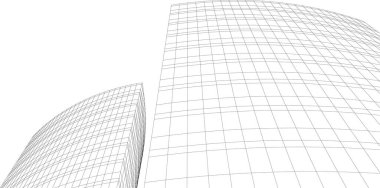 Soyut fütüristik arka plan, bir iş için modern grafik tasarımı, duvar kağıdı gökdelenleri tasarımı, dijital vektör illüstrasyonu. soyut mimari duvar kağıdı