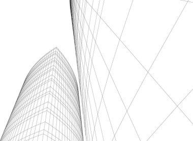 Soyut fütüristik arka plan, bir iş için modern grafik tasarımı, duvar kağıdı gökdelenleri tasarımı, dijital vektör illüstrasyonu. soyut mimari duvar kağıdı