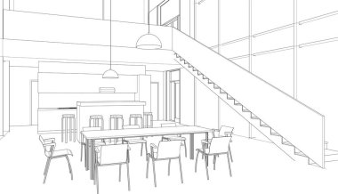 soyut mimari duvar kağıdı tasarımı, dijital konsept arkaplan