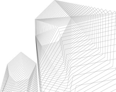 Soyut fütüristik arka plan, bir iş için modern grafik tasarımı, duvar kağıdı gökdelenleri tasarımı, vektör illüstrasyonu. soyut mimari duvar kağıdı