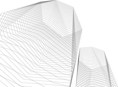 Soyut fütüristik arka plan, bir iş için modern grafik tasarımı, duvar kağıdı gökdelenleri tasarımı, vektör illüstrasyonu. soyut mimari duvar kağıdı