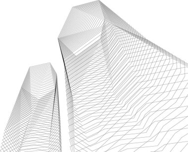 Soyut fütüristik arka plan, bir iş için modern grafik tasarımı, duvar kağıdı gökdelenleri tasarımı, vektör illüstrasyonu. soyut mimari duvar kağıdı
