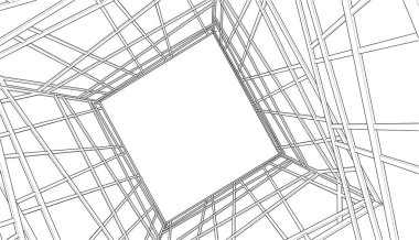 Soyut fütüristik arka plan, bir iş için modern grafik tasarımı, duvar kağıdı gökdelenleri tasarımı, vektör illüstrasyonu. soyut mimari duvar kağıdı