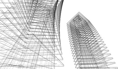 Soyut fütüristik arka plan, bir iş için modern grafik tasarımı, duvar kağıdı gökdelenleri tasarımı, vektör illüstrasyonu. soyut mimari duvar kağıdı
