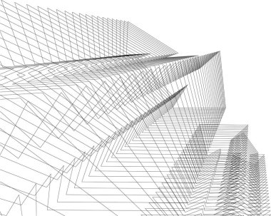 Soyut fütüristik arka plan, bir iş için modern grafik tasarımı, duvar kağıdı gökdelenleri tasarımı, vektör illüstrasyonu. soyut mimari duvar kağıdı