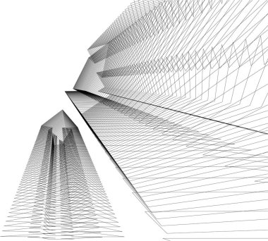 Soyut fütüristik arka plan, bir iş için modern grafik tasarımı, duvar kağıdı gökdelenleri tasarımı, vektör illüstrasyonu. soyut mimari duvar kağıdı
