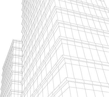 Soyut fütüristik arka plan, bir iş için modern grafik tasarımı, duvar kağıdı gökdelenleri tasarımı, vektör illüstrasyonu. soyut mimari duvar kağıdı