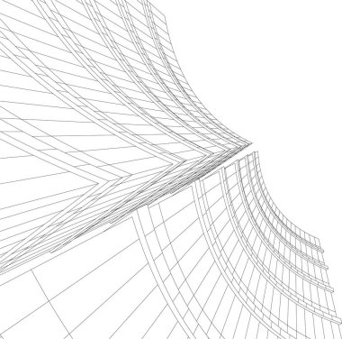 Soyut fütüristik arka plan, bir iş için modern grafik tasarımı, duvar kağıdı gökdelenleri tasarımı, vektör illüstrasyonu. soyut mimari duvar kağıdı