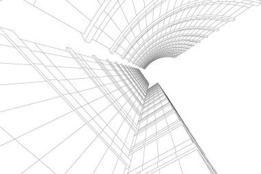 Soyut fütüristik arka plan, bir iş için modern grafik tasarımı, duvar kağıdı gökdelenleri tasarımı, vektör illüstrasyonu. soyut mimari duvar kağıdı