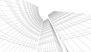 Soyut fütüristik arka plan, bir iş için modern grafik tasarımı, duvar kağıdı gökdelenleri tasarımı, vektör illüstrasyonu. soyut mimari duvar kağıdı