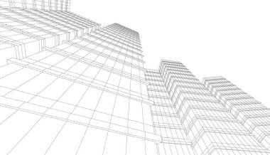 Soyut fütüristik arka plan, bir iş için modern grafik tasarımı, duvar kağıdı gökdelenleri tasarımı, vektör illüstrasyonu. soyut mimari duvar kağıdı