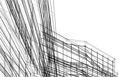 Soyut fütüristik arka plan, bir iş için modern grafik tasarımı, duvar kağıdı gökdelenleri tasarımı, vektör illüstrasyonu. soyut mimari duvar kağıdı