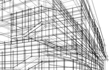 Soyut fütüristik arka plan, bir iş için modern grafik tasarımı, duvar kağıdı gökdelenleri tasarımı, vektör illüstrasyonu. soyut mimari duvar kağıdı