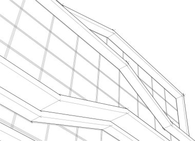 Soyut fütüristik arka plan, bir iş için modern grafik tasarımı, duvar kağıdı gökdelenleri tasarımı, vektör illüstrasyonu. soyut mimari duvar kağıdı