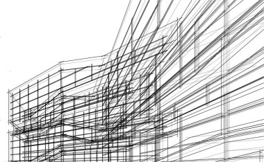 Soyut fütüristik arka plan, bir iş için modern grafik tasarımı, duvar kağıdı gökdelenleri tasarımı, vektör illüstrasyonu. soyut mimari duvar kağıdı