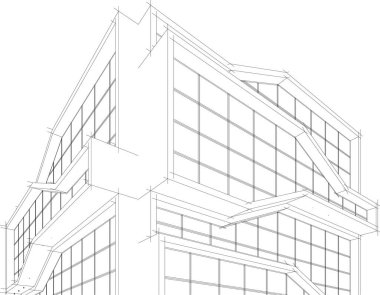 Soyut fütüristik arka plan, bir iş için modern grafik tasarımı, duvar kağıdı gökdelenleri tasarımı, vektör illüstrasyonu. soyut mimari duvar kağıdı