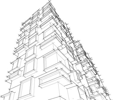 Soyut fütüristik arka plan, bir iş için modern grafik tasarımı, duvar kağıdı gökdelenleri tasarımı, vektör illüstrasyonu. soyut mimari duvar kağıdı