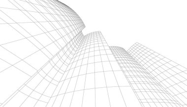 Soyut fütüristik arka plan, bir iş için modern grafik tasarımı, duvar kağıdı gökdelenleri tasarımı, vektör illüstrasyonu. soyut mimari duvar kağıdı