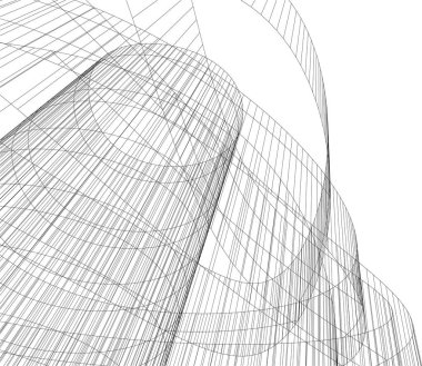 Soyut fütüristik arka plan, bir iş için modern grafik tasarımı, duvar kağıdı gökdelenleri tasarımı, vektör illüstrasyonu. soyut mimari duvar kağıdı