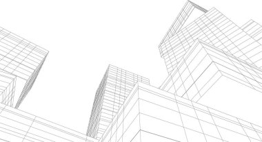 Soyut fütüristik arka plan, bir iş için modern grafik tasarımı, duvar kağıdı gökdelenleri tasarımı, vektör illüstrasyonu. soyut mimari duvar kağıdı