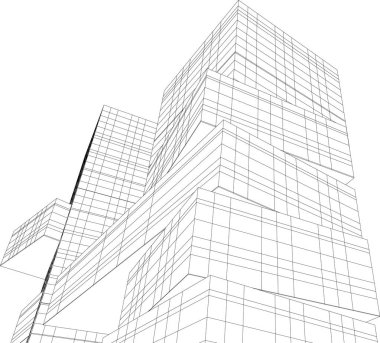 Soyut fütüristik arka plan, bir iş için modern grafik tasarımı, duvar kağıdı gökdelenleri tasarımı, vektör illüstrasyonu. soyut mimari duvar kağıdı