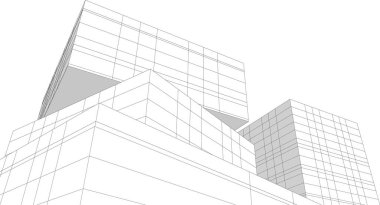 Soyut fütüristik arka plan, bir iş için modern grafik tasarımı, duvar kağıdı gökdelenleri tasarımı, vektör illüstrasyonu. soyut mimari duvar kağıdı