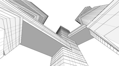 Soyut fütüristik arka plan, bir iş için modern grafik tasarımı, duvar kağıdı gökdelenleri tasarımı, vektör illüstrasyonu. soyut mimari duvar kağıdı