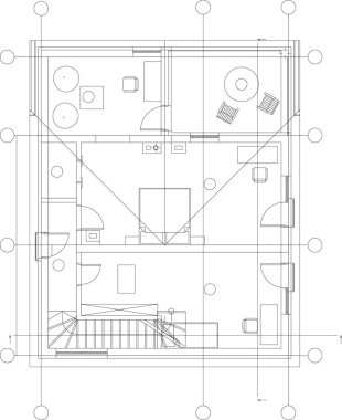 Arkaplanda mimari bina 3d illüstrasyon