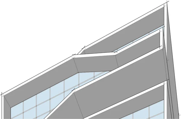 Abstrakt Futuristisk Baggrund Moderne Grafisk Design Til Virksomhed Tapet Skyskrabere – Stock-vektor
