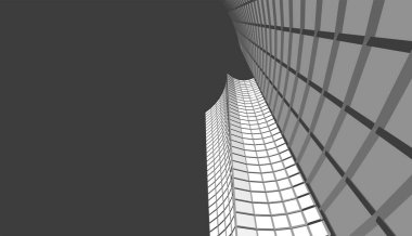 Soyut fütüristik arka plan, bir iş için modern grafik tasarımı, duvar kağıdı gökdelenleri tasarımı, vektör illüstrasyonu. soyut mimari duvar kağıdı