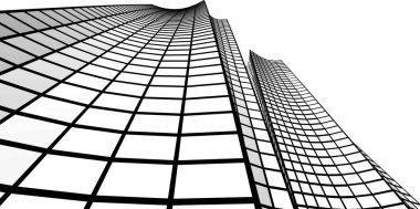 Soyut fütüristik arka plan, bir iş için modern grafik tasarımı, duvar kağıdı gökdelenleri tasarımı, vektör illüstrasyonu. soyut mimari duvar kağıdı