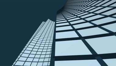 Soyut fütüristik arka plan, bir iş için modern grafik tasarımı, duvar kağıdı gökdelenleri tasarımı, vektör illüstrasyonu. soyut mimari duvar kağıdı