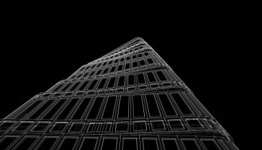 Soyut fütüristik arka plan, bir iş için modern grafik tasarımı, duvar kağıdı gökdelenler tasarımı, illüstrasyon. soyut mimari duvar kağıdı