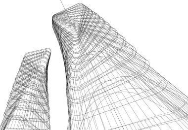 Soyut fütüristik arka plan, bir iş için modern grafik tasarımı, duvar kağıdı gökdelenleri tasarımı, vektör illüstrasyonu. soyut mimari duvar kağıdı