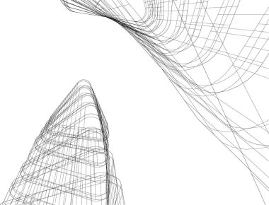 Soyut fütüristik arka plan, bir iş için modern grafik tasarımı, duvar kağıdı gökdelenleri tasarımı, vektör illüstrasyonu. soyut mimari duvar kağıdı