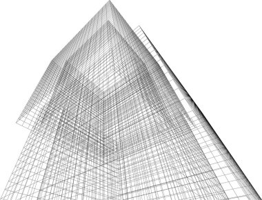 Soyut fütüristik arka plan, bir iş için modern grafik tasarımı, duvar kağıdı gökdelenleri tasarımı, vektör illüstrasyonu. soyut mimari duvar kağıdı