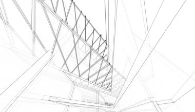 Soyut fütüristik arka plan, bir iş için modern grafik tasarımı, duvar kağıdı gökdelenler tasarımı, illüstrasyon. soyut mimari duvar kağıdı