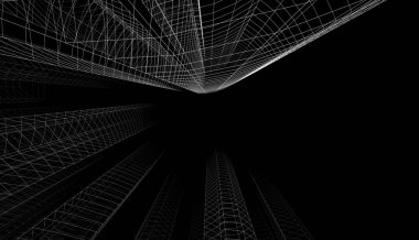 Soyut fütüristik arka plan, bir iş için modern grafik tasarımı, duvar kağıdı gökdelenler tasarımı, illüstrasyon. soyut mimari duvar kağıdı