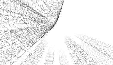 Soyut fütüristik arka plan, bir iş için modern grafik tasarımı, duvar kağıdı gökdelenler tasarımı, illüstrasyon. soyut mimari duvar kağıdı